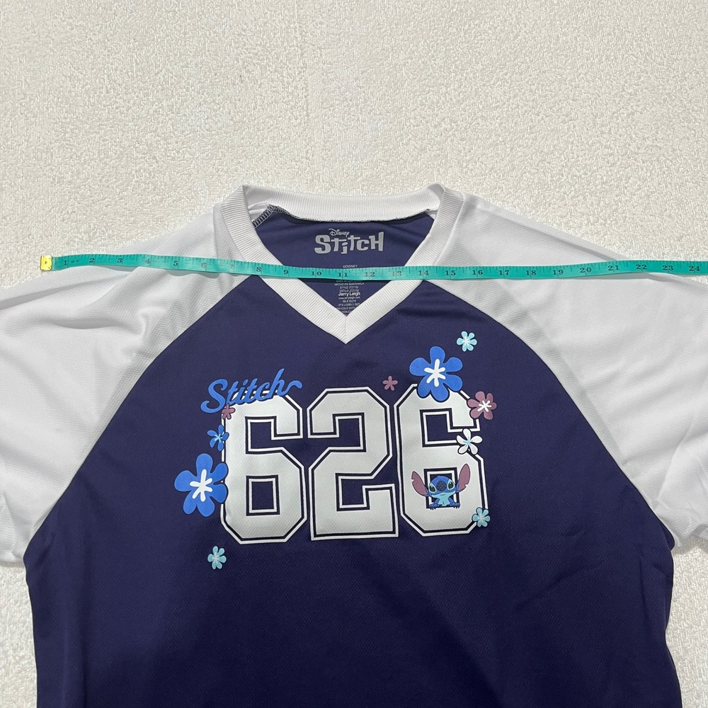 NEW!! Disney Lilo and Stitch Sports Jersey #626 Blue and White - Size: XL - Picture 3 of 6